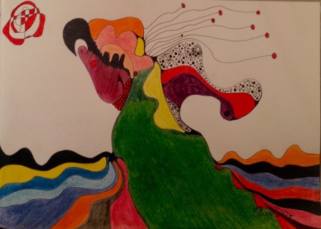 75✨ TÍTULO : SUEÑO, TÉCNICA : LÁPIZ DE CRAYÓN, GRASA Y ACUARELA. TINTA CHINA. FIJADOR. ( 21 x 29,7cms.).    160€